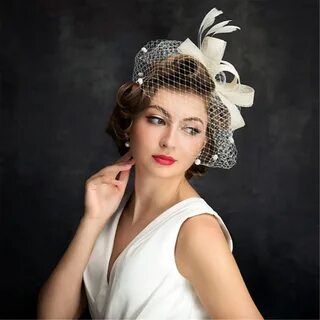 Ivory Fascinator Top Hat for Women Feather Bride Handmade Etsy
