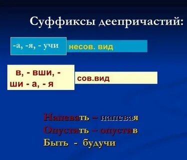 Деепричастие с 2 суффиксами