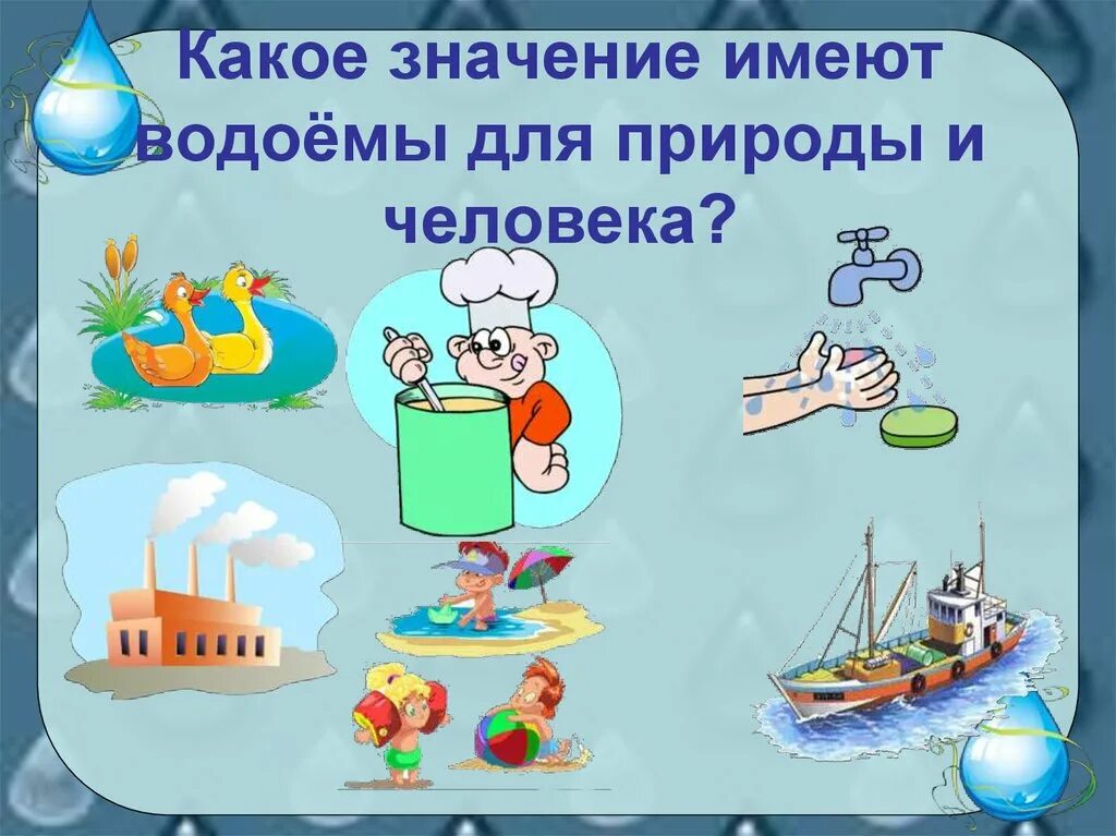 Водные богатства схема. Значение водоемов для природы. Значение водоемов для природы и человека. Рисунок на тему водные богатства. Значение водоемов для природы 4 класс.