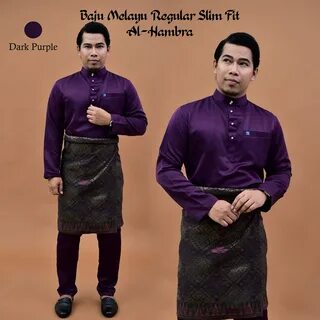 Baju Melayu Hitam Slim Fit / Baju Melayu Premium Dull Satin Slim Fit Black Gene 