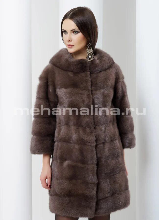 Норковые шубы поперечка: фото каталог, с капюшоном, отзывы