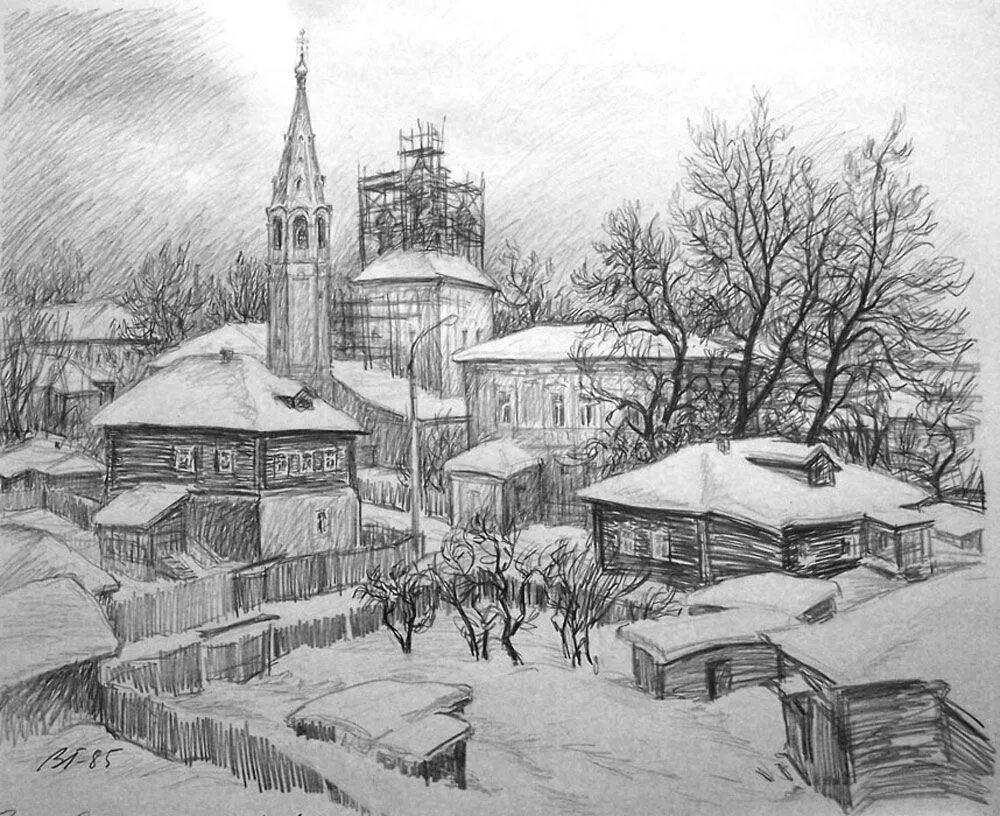 Город изображение рисунок. Картины карандашом. пейзаж графика карандаш. архитектурный пейзаж карандашом. городской зимний пейзаж графика.