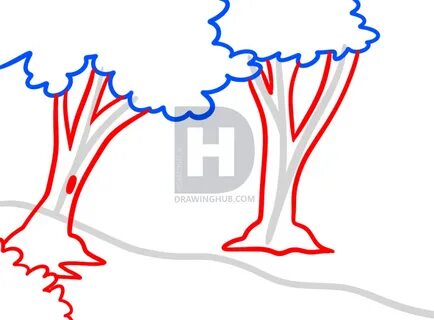 Как быстро нарисовать лес