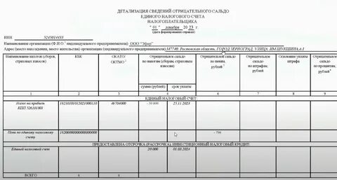 Что значит отрицательное сальдо по налогам
