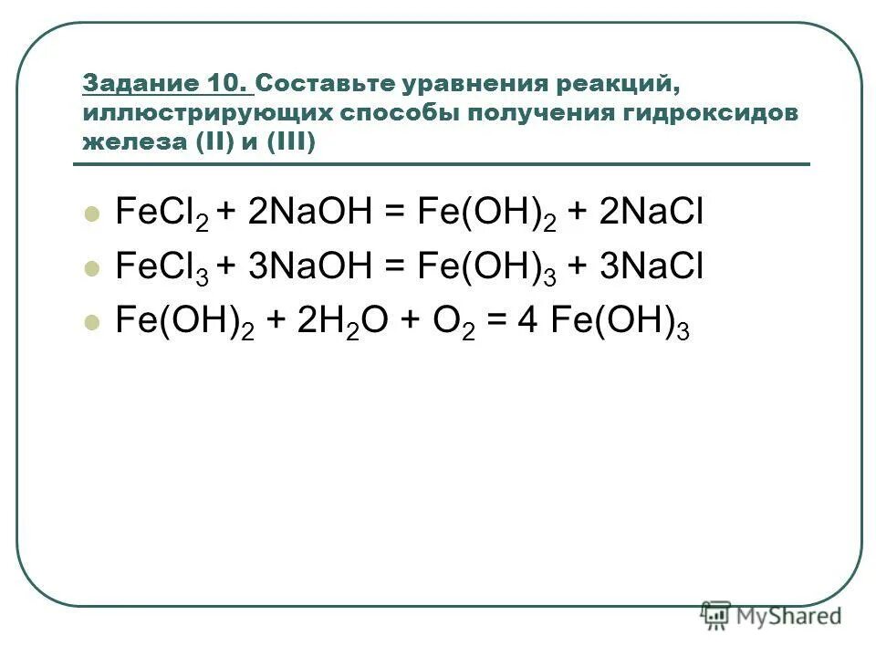 Синтез гидроксидов