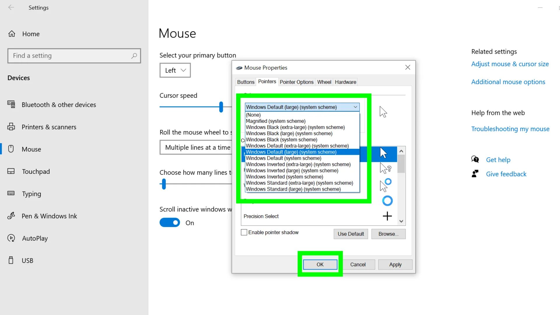 Windows 10 как изменить цвет курсора. Windows 10 как изменить цвет курсора