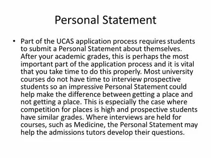 Personal statement