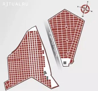 Участки хованского кладбища