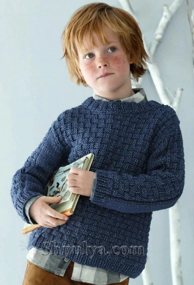Джемпер для мальчика. Описание свитера для мальчика. Вязаный джемпер для мальчика. Детский свитер для мальчика. Описание свитера для мальчика.