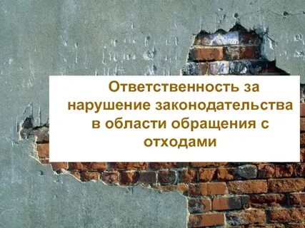 Нарушение обращения с отходами