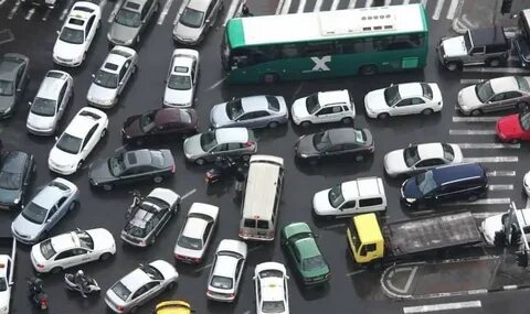 Затор на перекрестке