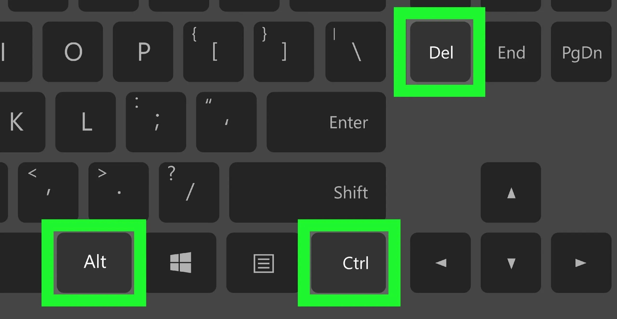 Ctrl end