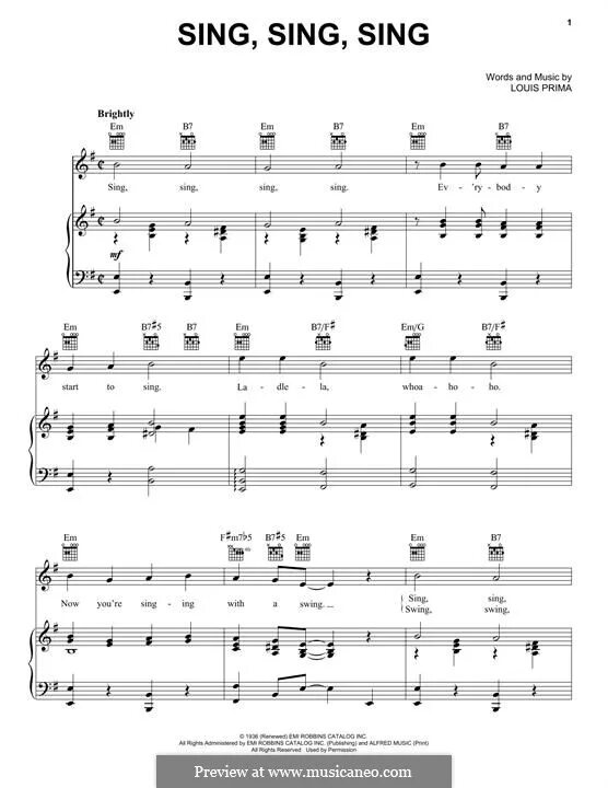 Sing sing sing remix. Sing Sing Sing. Louis prima - Sing, Sing, Sing. Sing Sing Sing Benny Goodman. Sing, Sing, Sing (with a Swing).