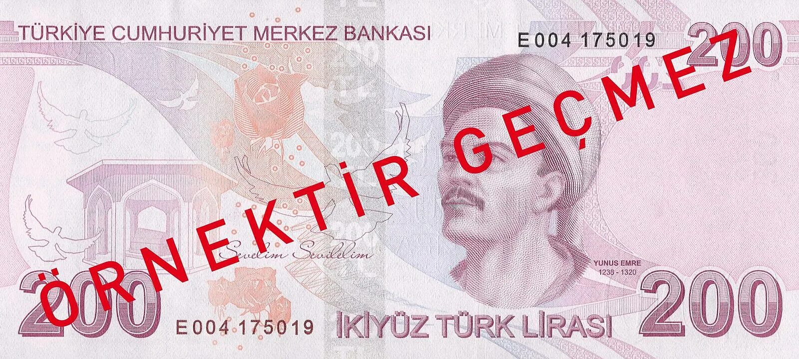 200 tl. 200 Lira. 200 Лир купюра.