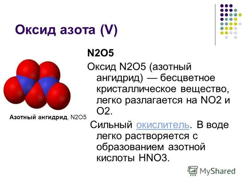 Свойство высшего оксида азота. Оксид азота 5 электронное строение. N²o⁵ химические свойства оксидов. N2o5 строение молекулы. Формула оксида азота 5 в химии.