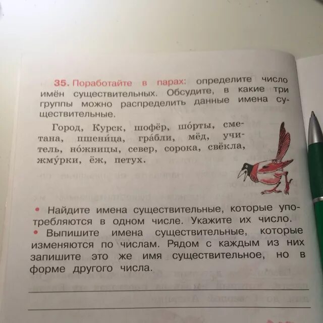 Шофер имя существительное число. Определите число имен существительных:грабли. Число имен существительных грабли. Упражнение 35. Поработайте в парах прочитайте..