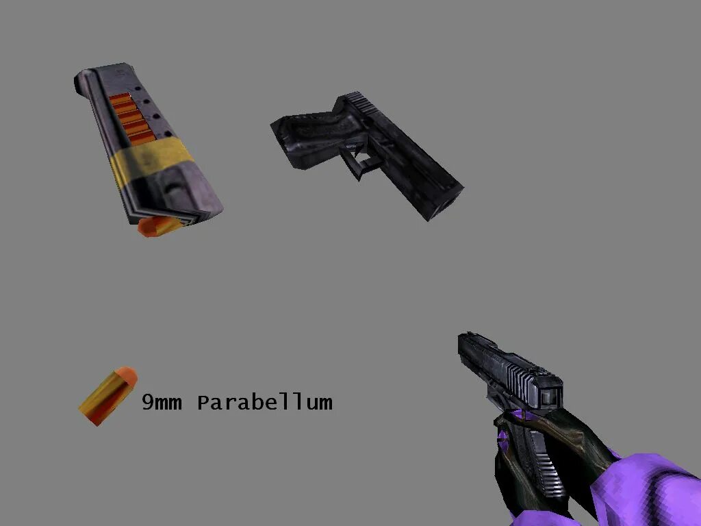 Халф лайф 1 оружие. Оружие из half Life 1. Glock17 из half Life 1. Глок из халфлайфа. Half Life 1 Glock 17.