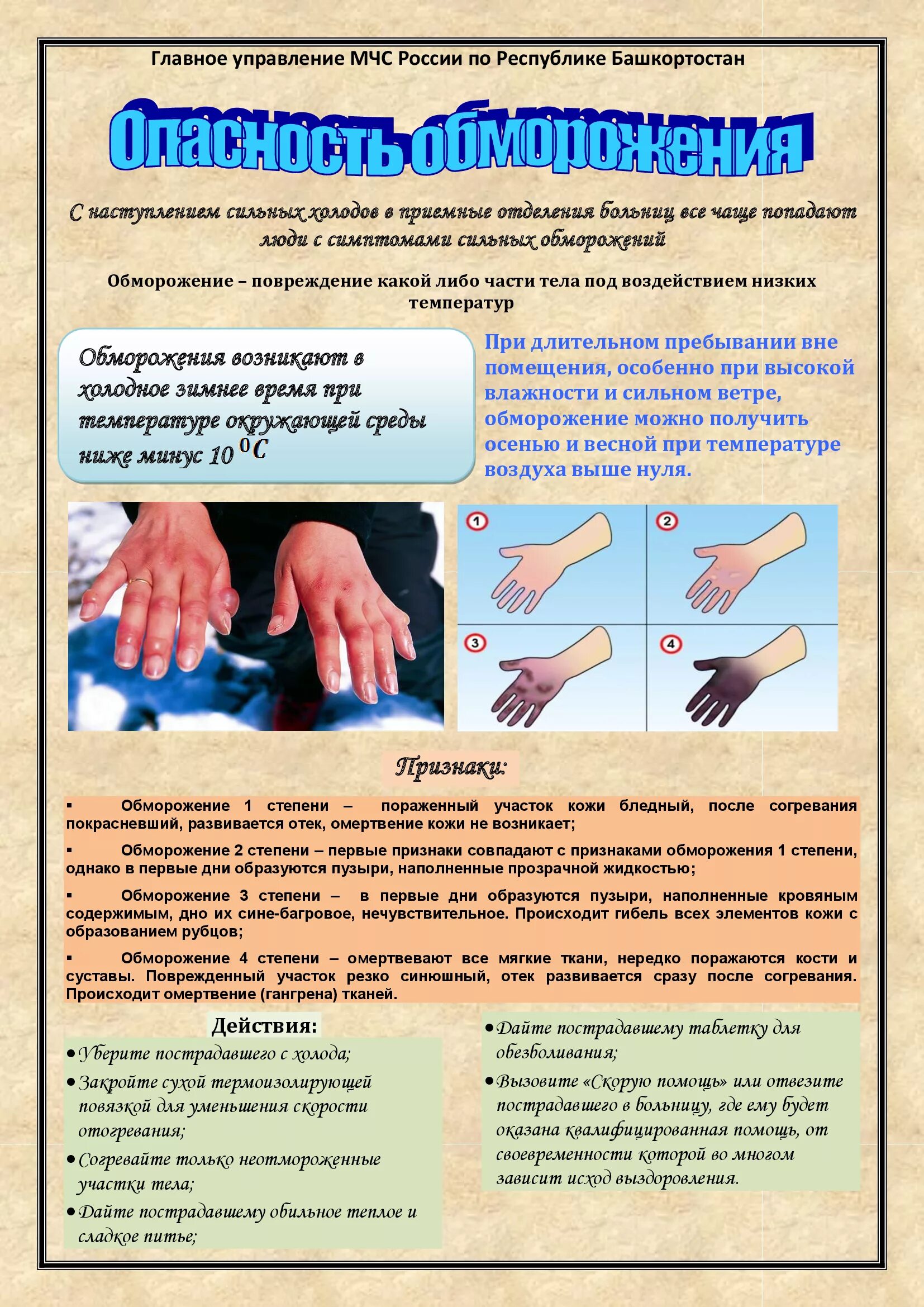 Помощь при обморожениях реферат