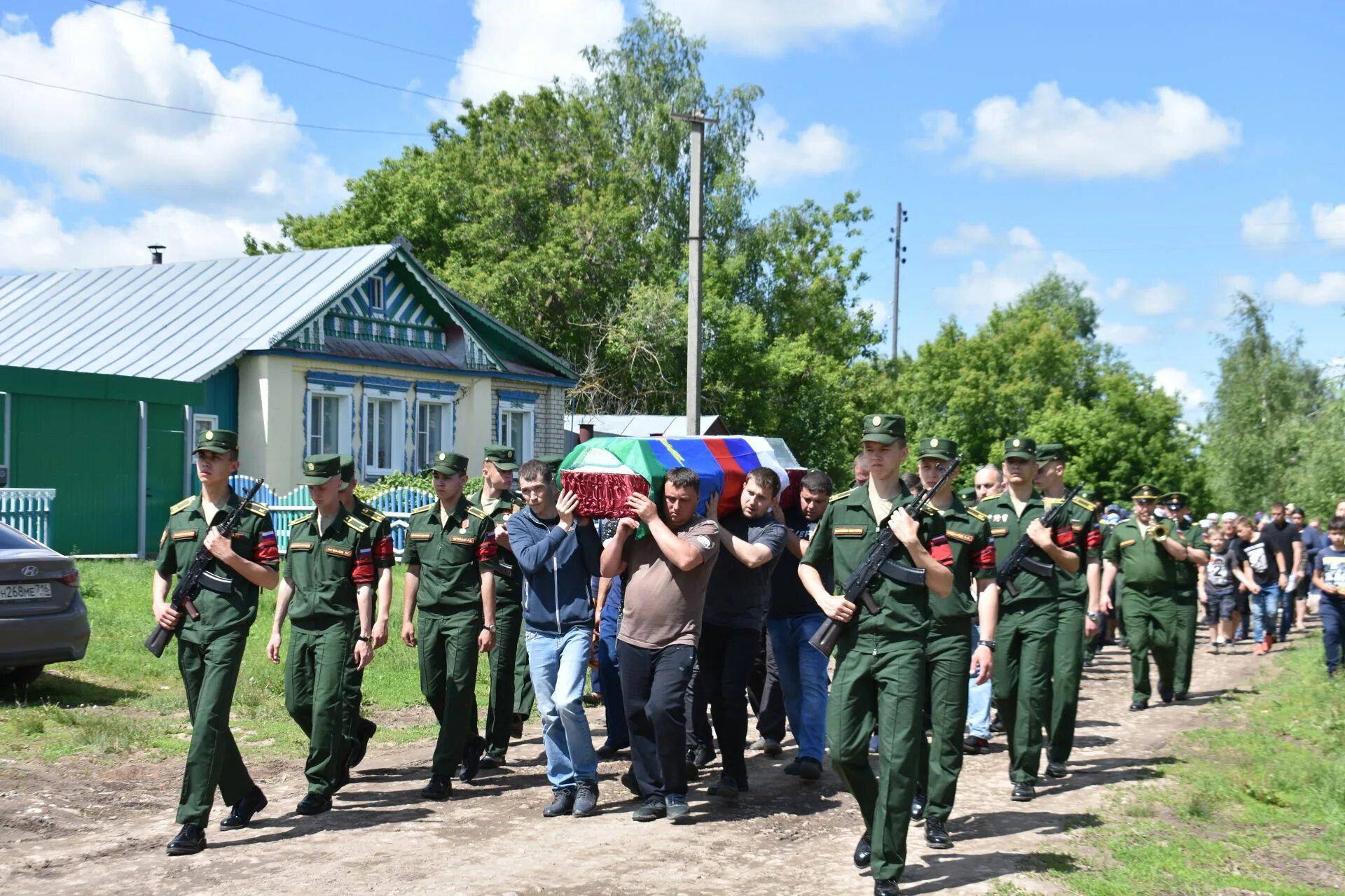Село Ульянково. Похороны в Кайбицком районе.