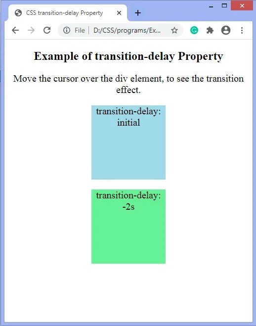 Css delay