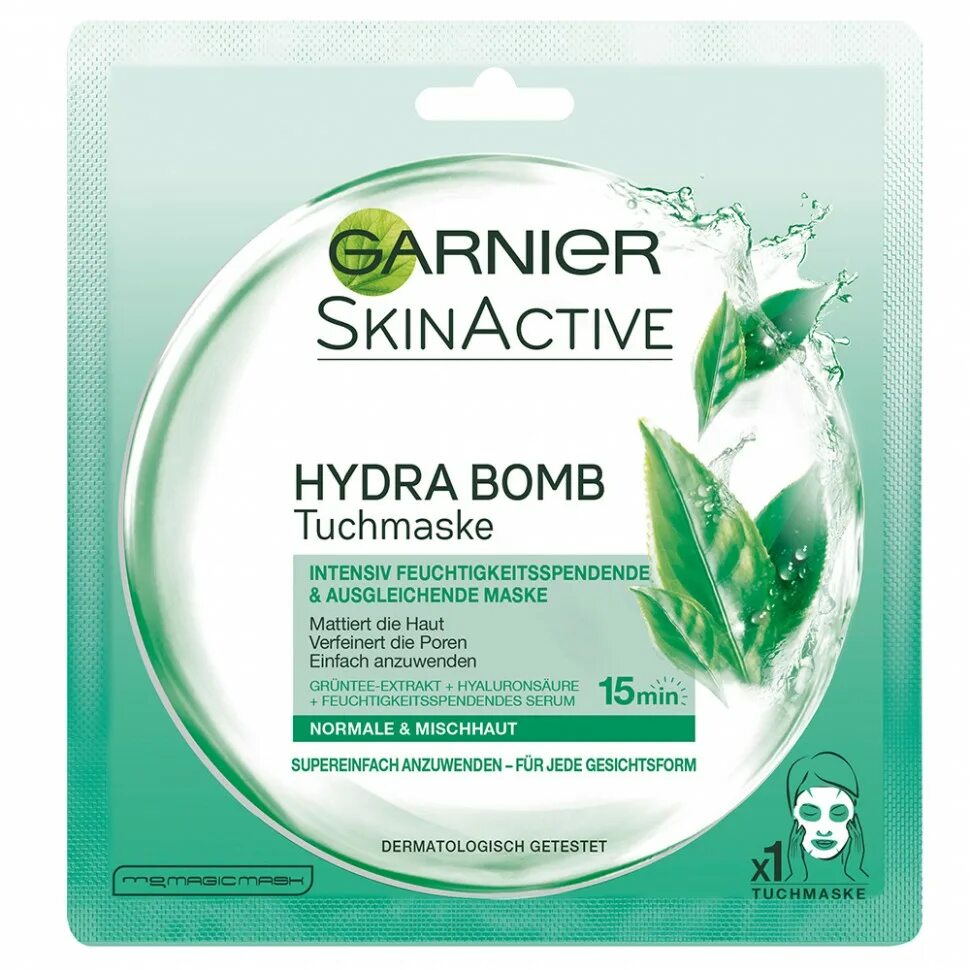 Маска гарньер. Garnier skin active tuchmaske. маска garnier skin active hydra bomb. garnier hydra bomb. гарнер маска зелёный чай.