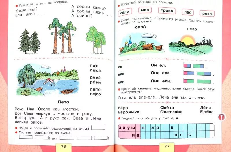 Уроки чтения горецкий. Школа России Азбука Горецкий 1 класс 1. Азбука стр.76-77 1 часть 1 класс школа России. Страницы азбуки 1 класс школа России 1 часть учебника. Школа России Азбука 1 класс Горецкий.
