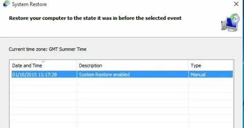 Restore setup