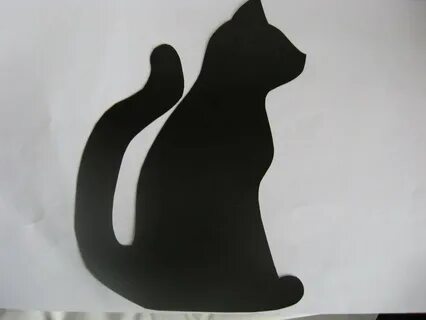 Шаблон кошки из бумаги