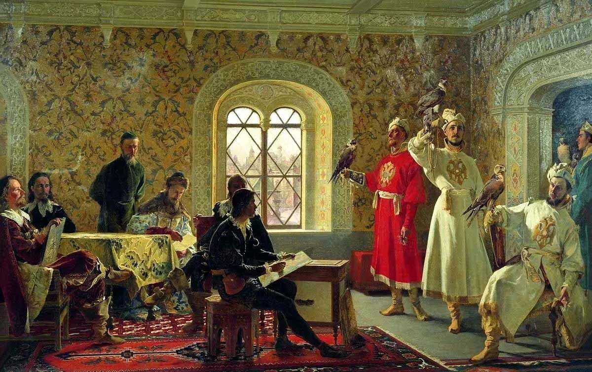 В 16 веке россия стала. Литовченко Сокольничьи царя Алексея Михайловича.
