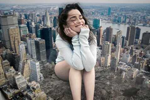 202510 - city collage destruction docop emilia_clarke giantess sitting smil...