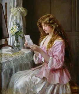 The Love Letter - Nina Hardy as art print or hand painted oil.