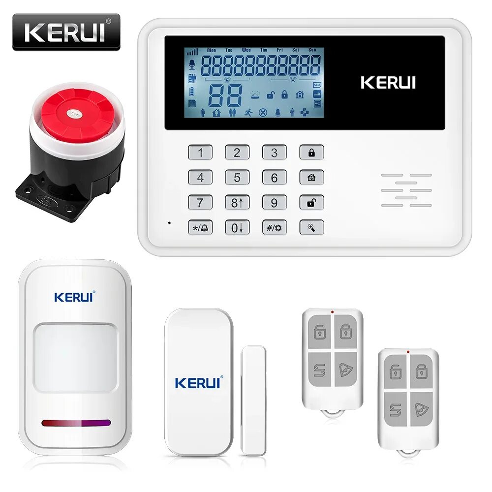 Gsm g. Сигнализация керуи. Alarm System беспроводная сигнализация. KERUI сигнализация. GSM сигнализация Security Alarm System.