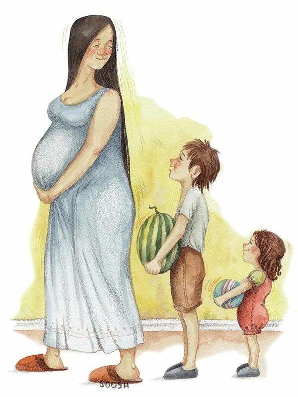Yuji mom art. Мать и сын r34. Мама и дочка рисунок. День матери иллюстрации. Mommy арт.