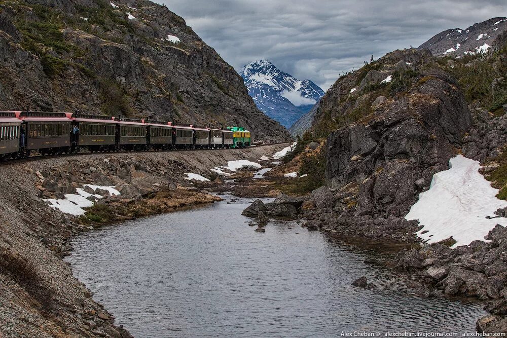 ЖД Аляски. Железная дорога белого перевала, Аляска, США. Аляскинская железная дорога. Аляска ЖД дорога.