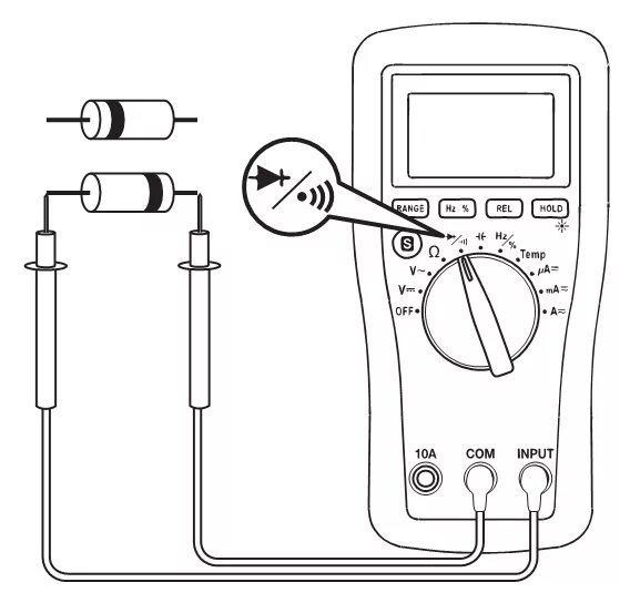 Мультиметр светодиод. Мультиметр диодная прозвонка. Схема проверки диодов мультиметром. Как проверить светодиод мультиметром. Прозвонка диода мультиметром.