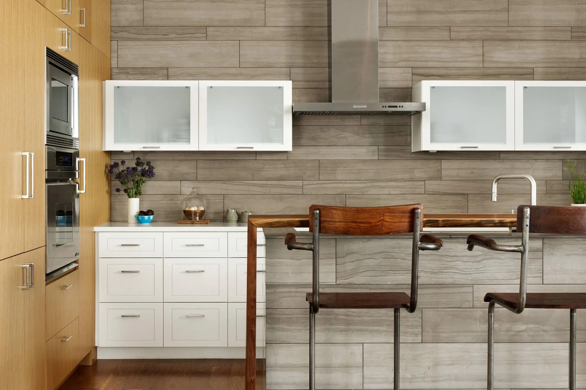 #Shiplap #pergo flooring for wall . #mylittlefrench Venue #farmhouse kitchen #sh