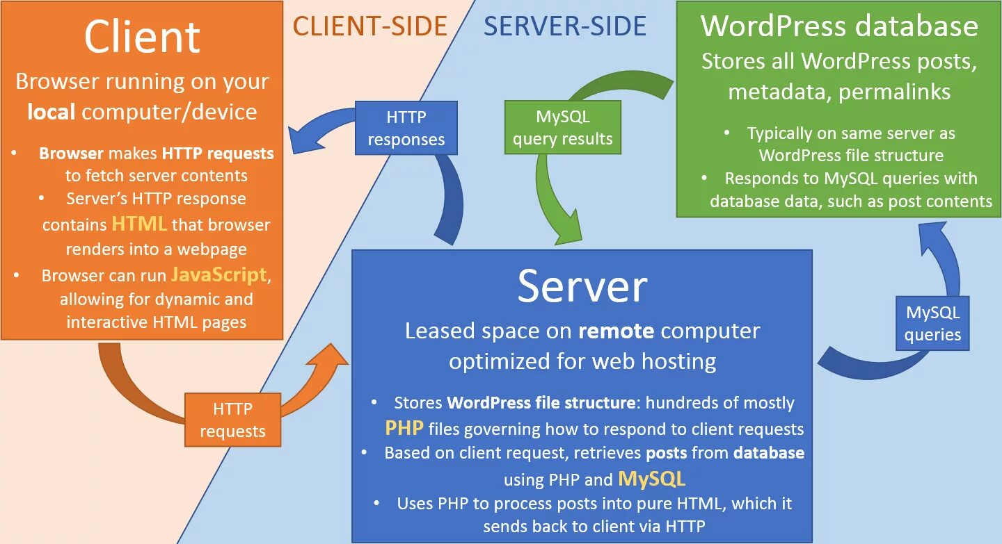Client Server interaction. Client Side languages. What is client Side. WORDPRESS file structure.