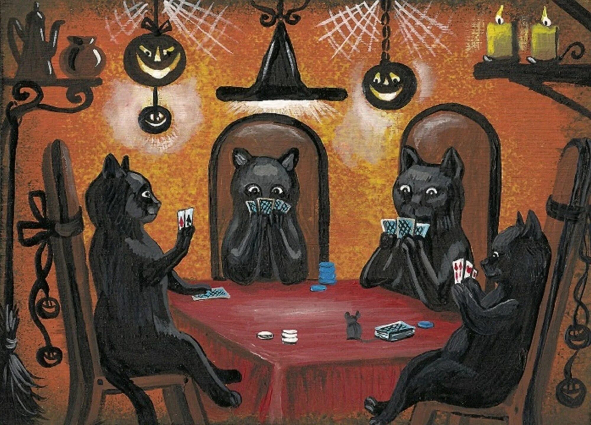 Мыши ведьма. Ведьма с черным котом. Нарисовать котика ведьминскогоза столиком. Кошачий Покер. Кот Сайлин у ведьмы.