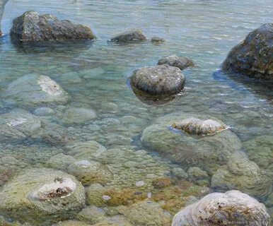 Прозрачная вода маслом