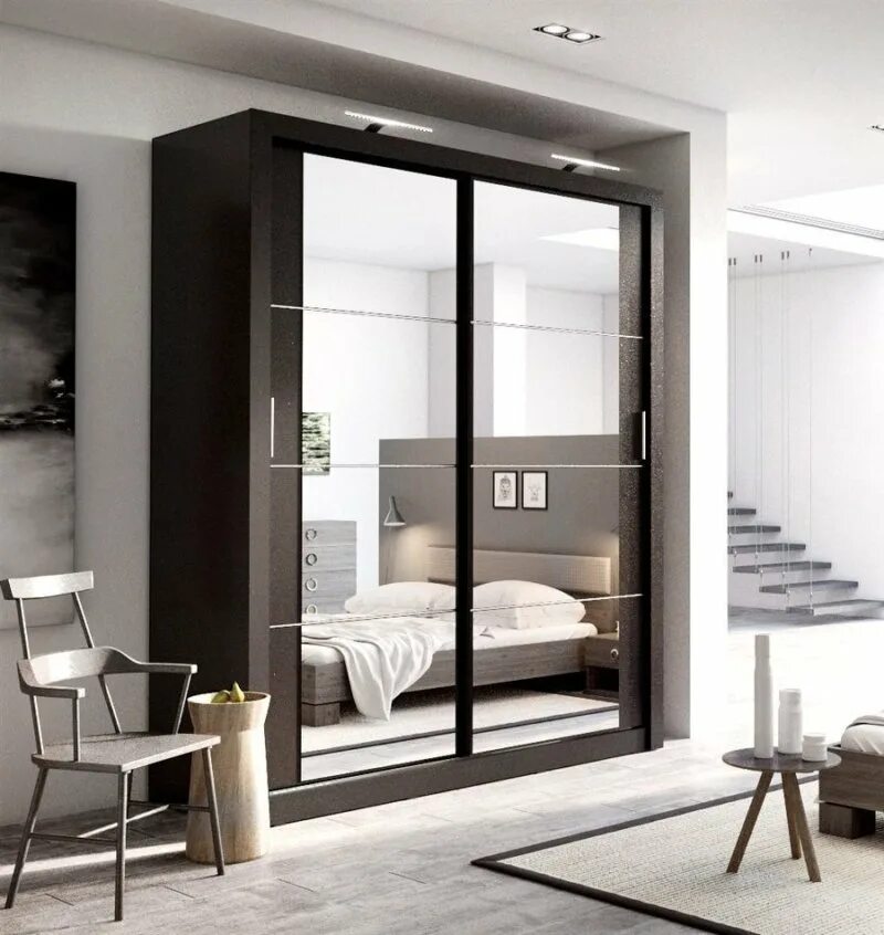 Дизайн шкафов с зеркалами. Шкаф купе Sliding-Door Wardrobe. Шкаф-купе в спальню стзеркалом. Шкаф-купе в спальню с зеркалом. Современный модный шкаф.