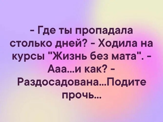 Почему без матов. Жизнь без мата. Курсы без мата раздосадован. Где ты пропадала столько дней. Где ты был на курсах жизнь без мата.