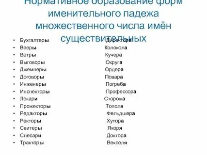 Свитер множественное число именительный