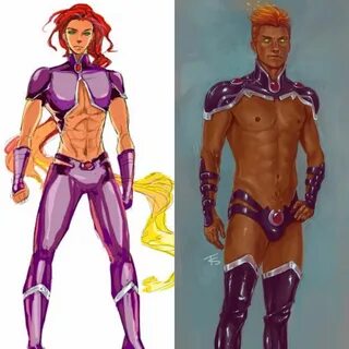 Genderbend starfire pre 52 and after.