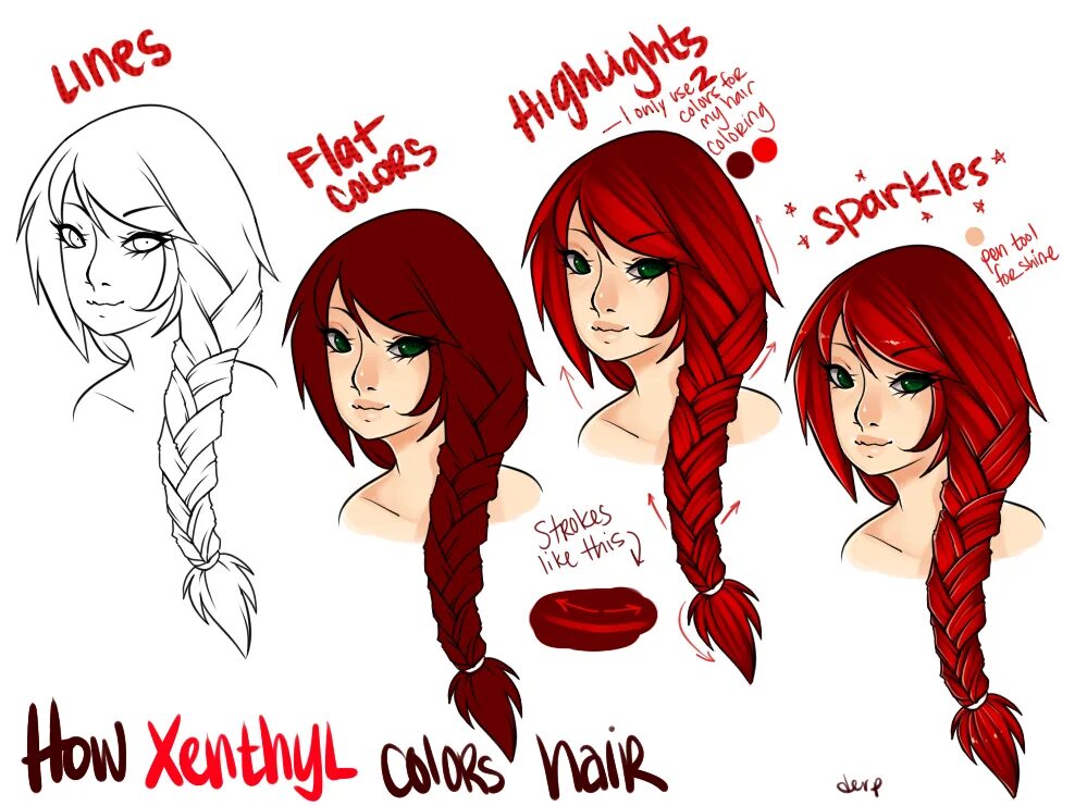 Hair color shading