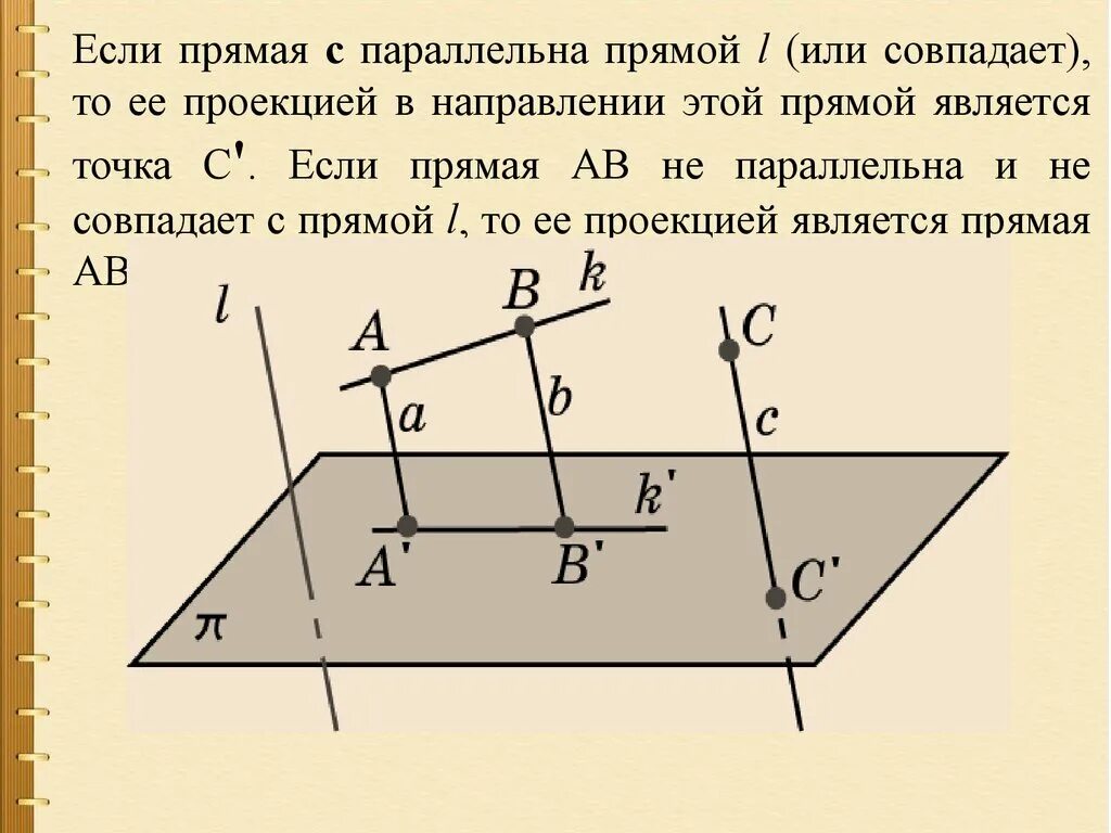 Прямая l является. Параллельное проектирование. Параллельное проектирование 10 класс. Параллельное проектирование прямой. Основные свойства параллельного проектирования.