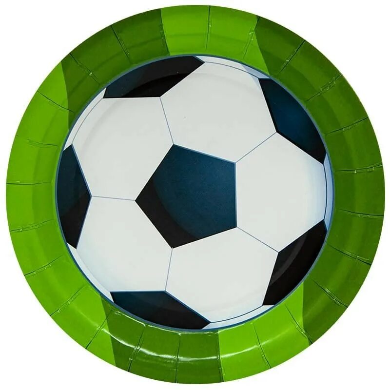 Мяч 6 футбол. Футбольный мяч. Тарелка футбольный мяч. Одноразовая посуда футбол. Бумажный футбольный мяч.