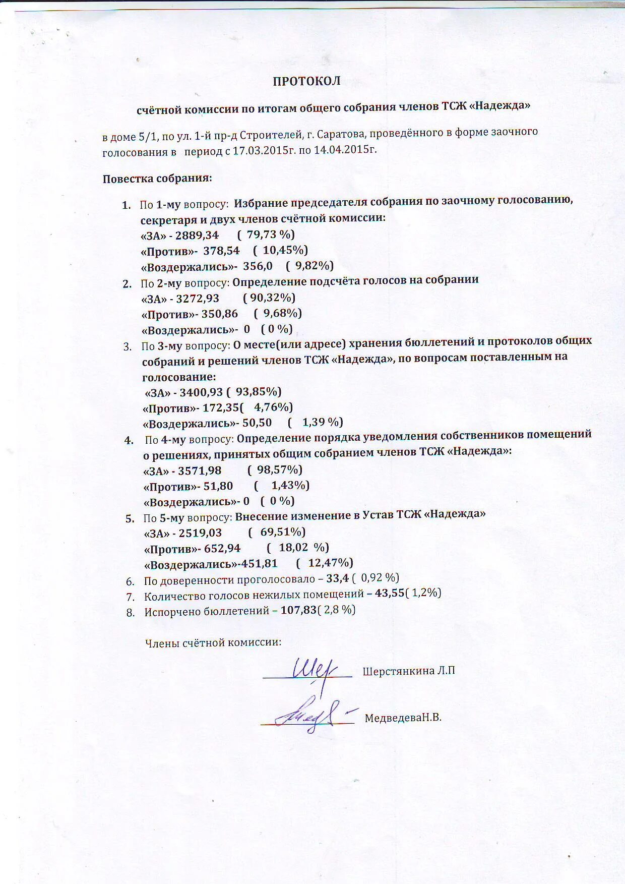 Очная форма общего собрания. Акт Счетной комиссии заочного собрания. Протокол избрания председателя Счетной комиссии. Форма протокола Счетной комиссии по результатам голосования. Протокола заседания комиссии Счетной об итогах голосования.