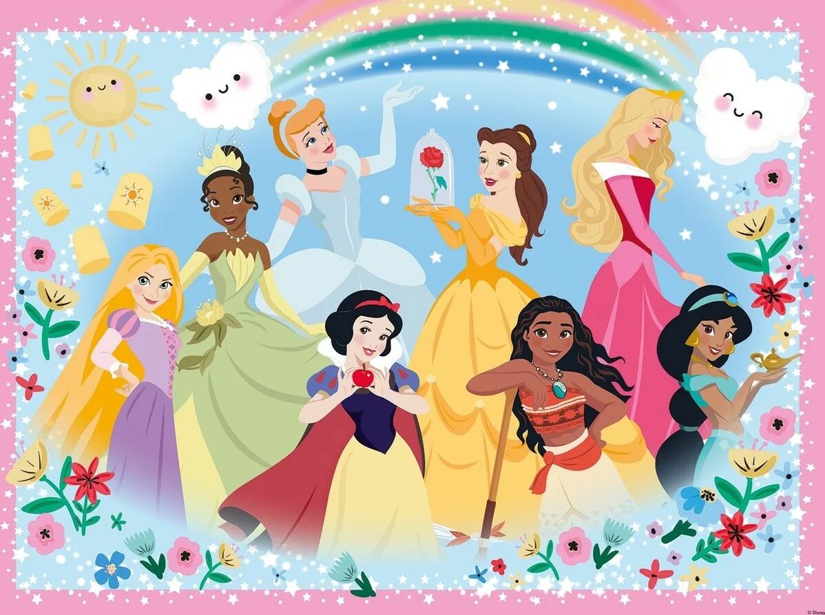 100 принцесс. Пазлы принцессы Диснея. Постеры на стену для девочек принцессы Дисней. Пазл Равенсбург принцессы. Четыре принцессы Дисней коллаж.