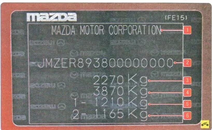 Код краски мазда 6. Mazda CX 5 VIN табличка. Mazda CX-7 табличка VIN. Табличка номер кузова Mazda CX-5. VIN табличка Мазда сх5.