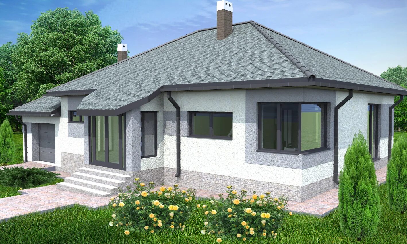 Дома из блоков 1 этаж. Одноэтажный дом 80 кв. Дом из газобетона 85 кв м одноэтажный. Одноэтажный домик из блоков. Одноэтажный кирпичный дом 100 кв м.